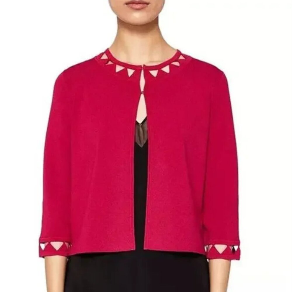 Ted Baker Lissye pink cutout detail cropped cardigan sweater 2